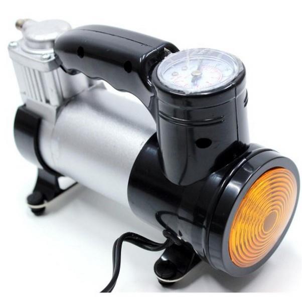 12V LASTİK ŞİŞİRME HAVA KOMPRESÖRÜ METAL IŞIKLI 150 psi (SİYAH)
