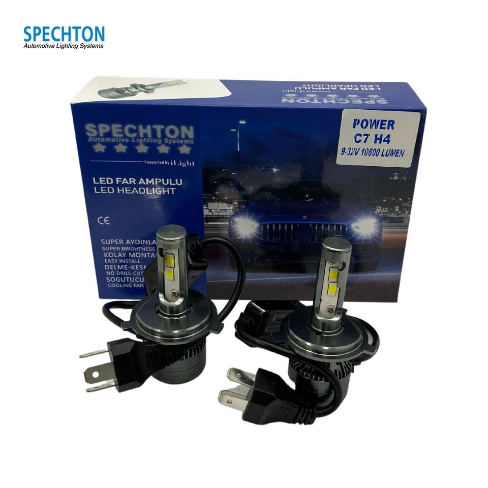 SPECHTON 9V-32V H4 CSP LED XENON FAR AMPUL SETİ 6000K 10600 LÜMEN CANBUS