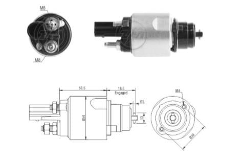ZM 12V MARŞ OTOMATİĞİ VALEO TİPİ (2/3DELİK) (FİŞLİ OVAL SOKET SAĞ) VW AUDI-PORSCHE-SEAT-SKODA-VW