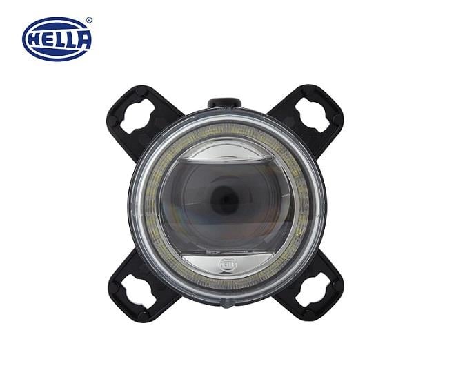 HELLA 12V-24V LED FAR MERCEKLİ (KISA HÜZME) (GÜNDÜZ SÜRÜŞ LEDLİ) (YUVARLAK 90 MM) SOL