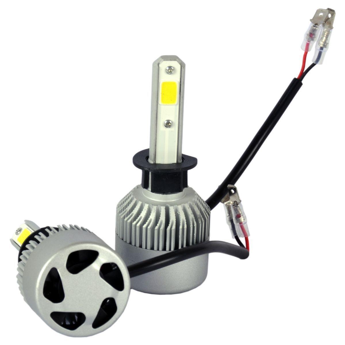 8-48V H3 LED FAR AMPUL SETİ 6000K 3800 LÜMEN (COB LED) (FANLI)