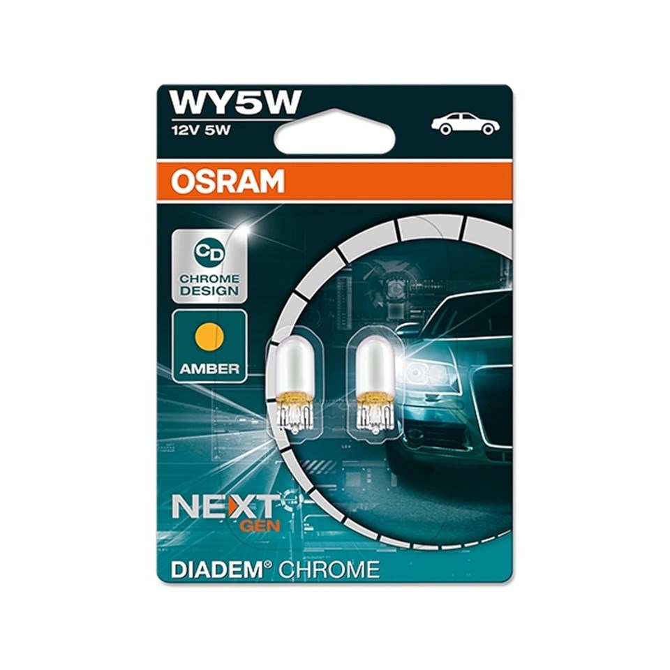 OSRAM 12V DİPSİZ AMPUL T10 5W SARI (DİADEM KROM) (2 AD)