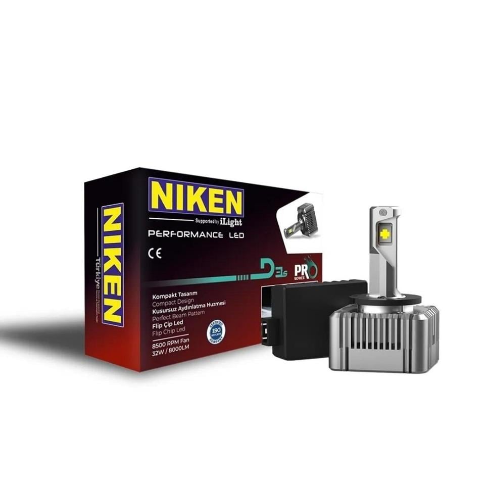 NIKEN D3S CSP LED XENON FAR AMPUL 6500K 8000 LÜMEN (1 AD)
