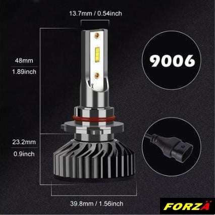 12V-24V HB4 9006 CSP LED XENON FAR AMPUL SETİ 55W 6500K 8000 LÜMEN CANBUS