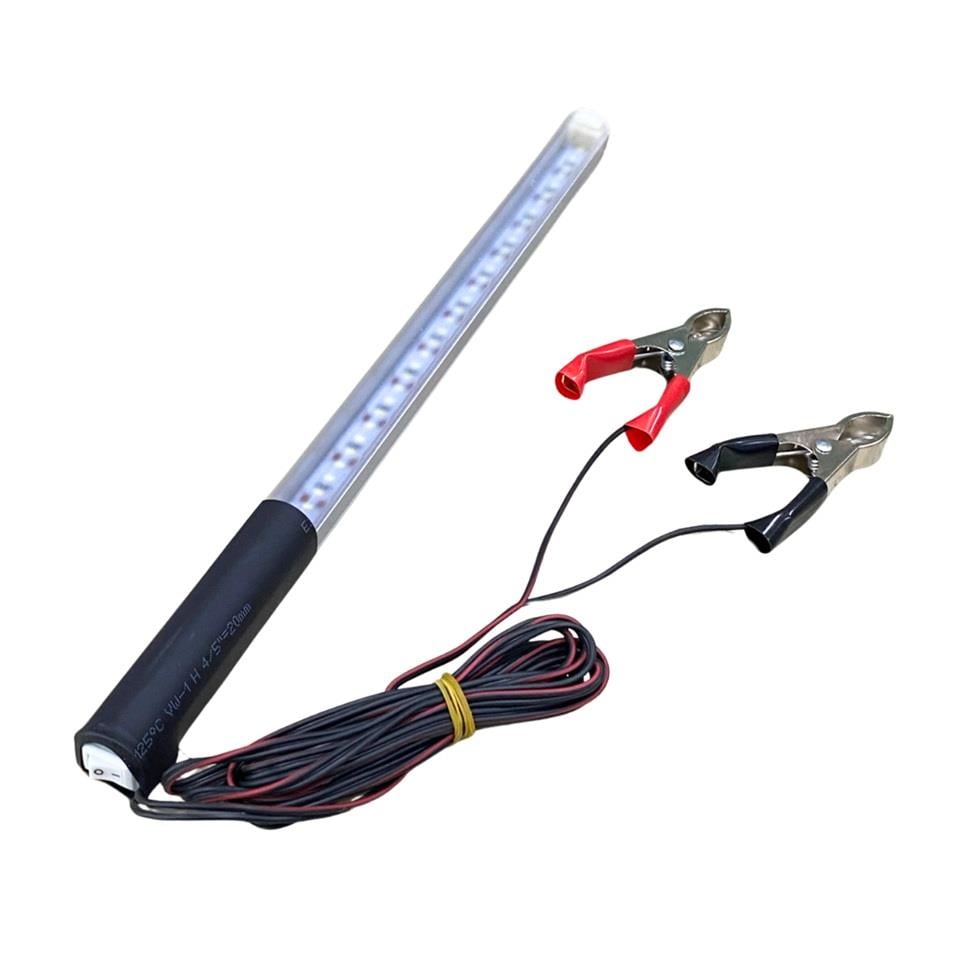 12V SEYYAR LAMBA 36 LEDLİ BEYAZ MIKNATISLI ANAHTARLI (35 CM) (MAŞALI) (KABLO UZUNLUĞU 2.50 MT)