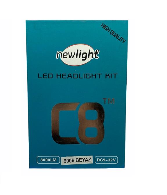 NEWLIGHT 9-32V HB4 9006 COB LED XENON FAR AMPUL SETİ 6000K 8000 LÜMEN