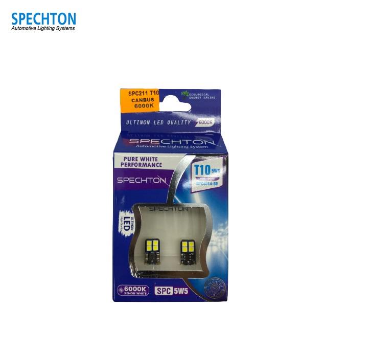 SPECHTON 12V DİPSİZ AMPUL T10 (4 LEDLİ) BEYAZ 6000K CANBUS (2 AD)