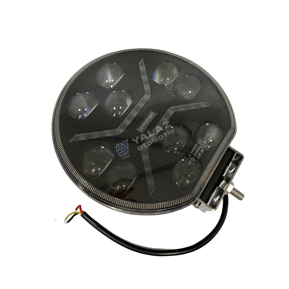 9V-32V LED LAMBA OFF-ROAD RALLYE 3000 SARI-BEYAZ (YUVARLAK) (220 MM) (SİYAH)