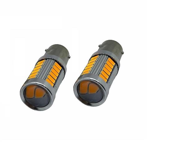12-24V 93 AMPUL (12+COB LEDLİ) SARI (MERCEKLİ) FLAŞLI ÇAKAR (2 AD)