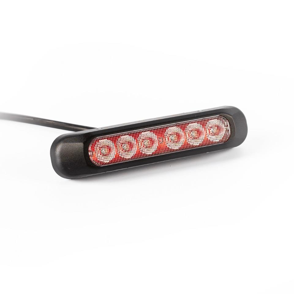 FRISTOM 12V-24V ARKA SİS LAMBASI KIRMIZI (LEDLİ) (132*28 MM) E9