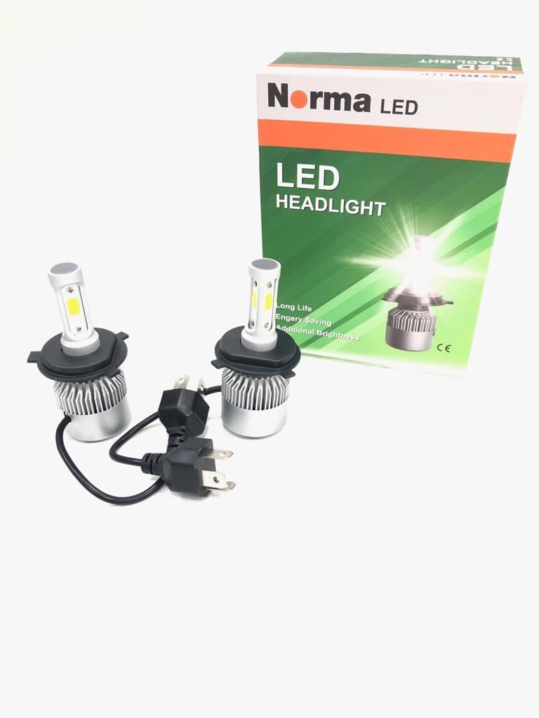 NORMA 12V H4 COB LED XENON FAR AMPUL SETİ 6000K 6000 LÜMEN