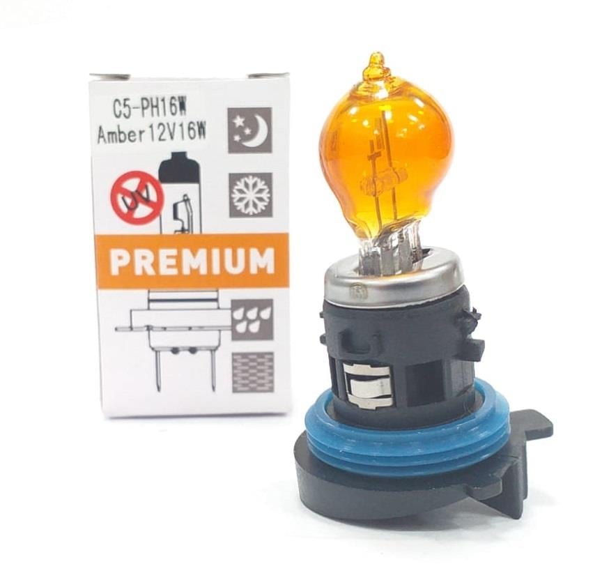 PREMIUM 12V GÜNDÜZ SÜRÜŞ AMPULÜ SOKETLİ 16W (SARI)