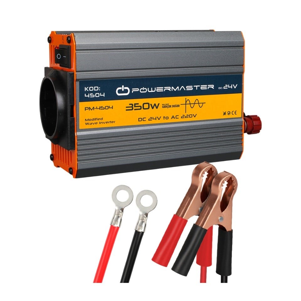24V DC > 220V AC İNVERTÖR 350W (MODİFİYE SİNÜS) (MAŞALI)