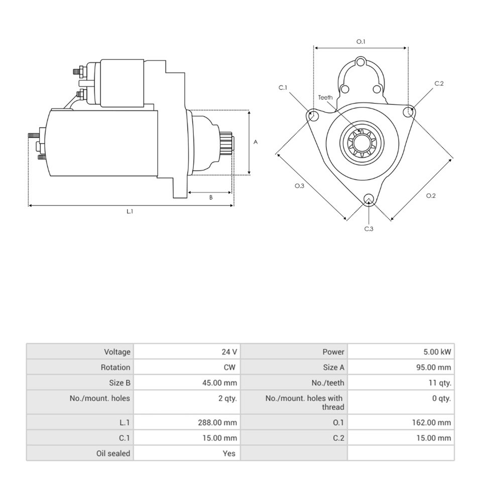 MITSUBISHI 24V MARŞ MOTORU 11 DİŞ 5 KW OEM CATERPILLAR-DAEWOO-HITACHI-HYUNDAI-HIDROMEK