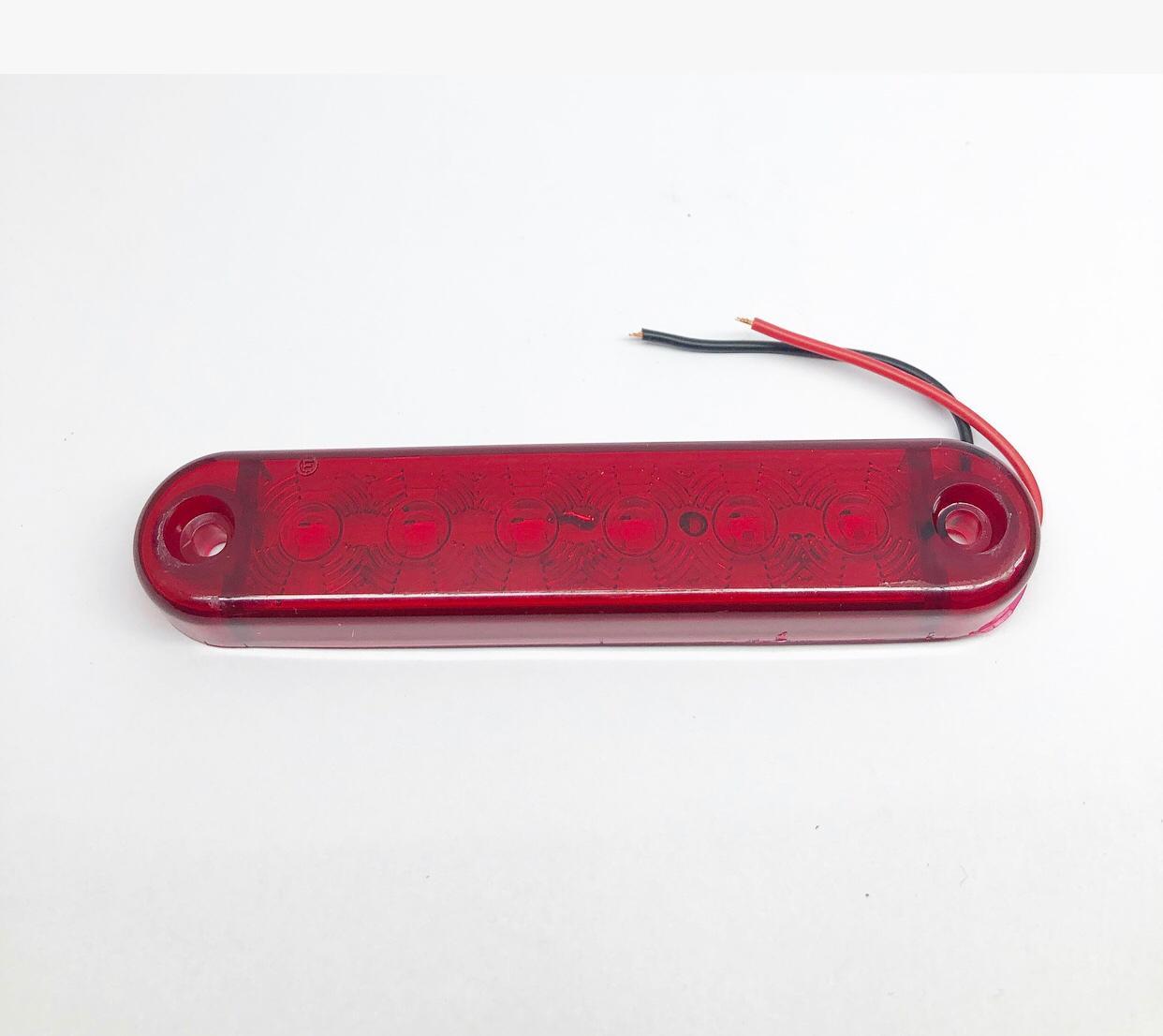 12V-24V PARMAK LAMBA 6-LEDLİ KIRMIZI (100*20 MM) 
