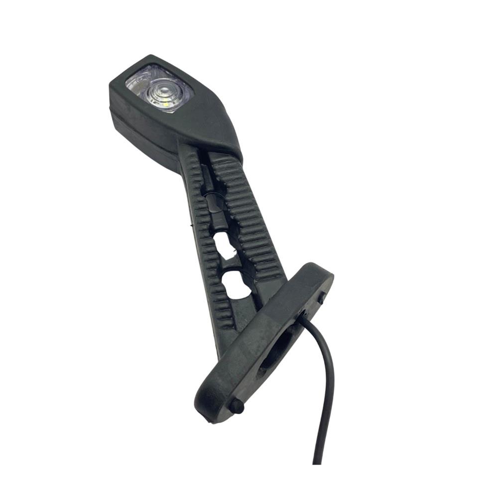 12V-24V DORSE DIŞ İŞARET BOYNUZ TAKOZ LAMBASI UZUN EĞRİ (LEDLİ) (SARI-KIRMIZI-BEYAZ)