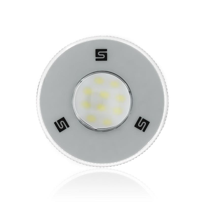 SANEL 12V-24V SPOT TAVAN LAMBASI 6 LEDLİ 3000K SICAK BEYAZ (6 X 3W) (75 MM) (BUTONSUZ)