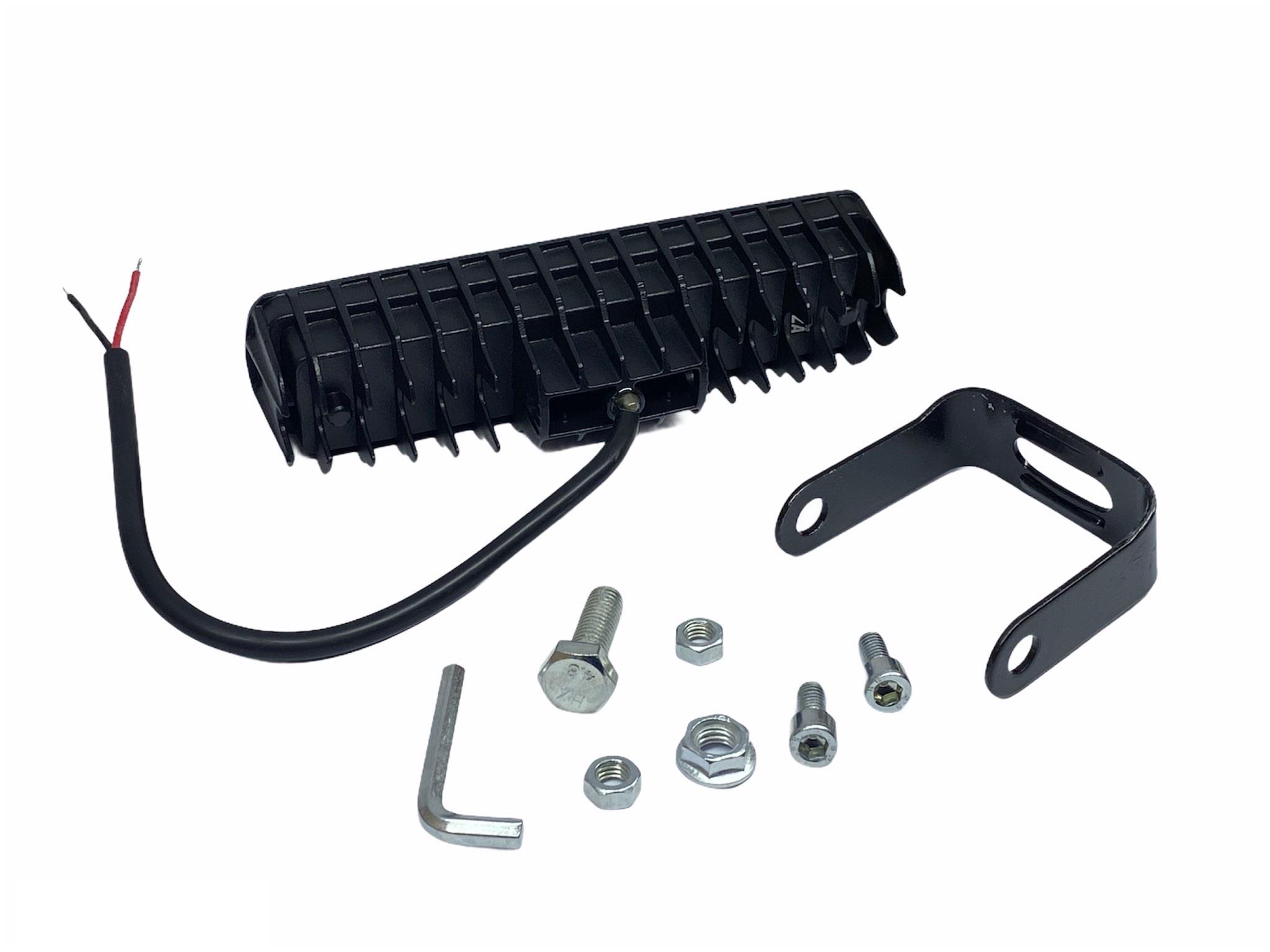 12V-24V ÇALIŞMA LAMBASI/OFF-ROAD İNCE TİP MERCEKLİ (6 X 3W POWER LEDLİ) (152*39 MM)