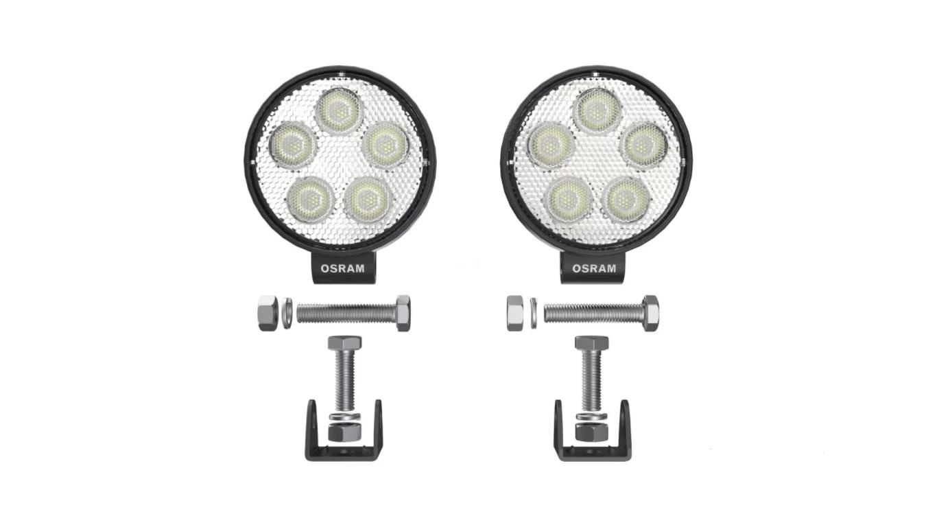 OSRAM 12V-24V OFF-ROAD ÇALIŞMA LAMBASI YUVARLAK (4 LEDLİ) 8W 6000K 550L (53 MT MESAFE) (75 MM) 2 AD