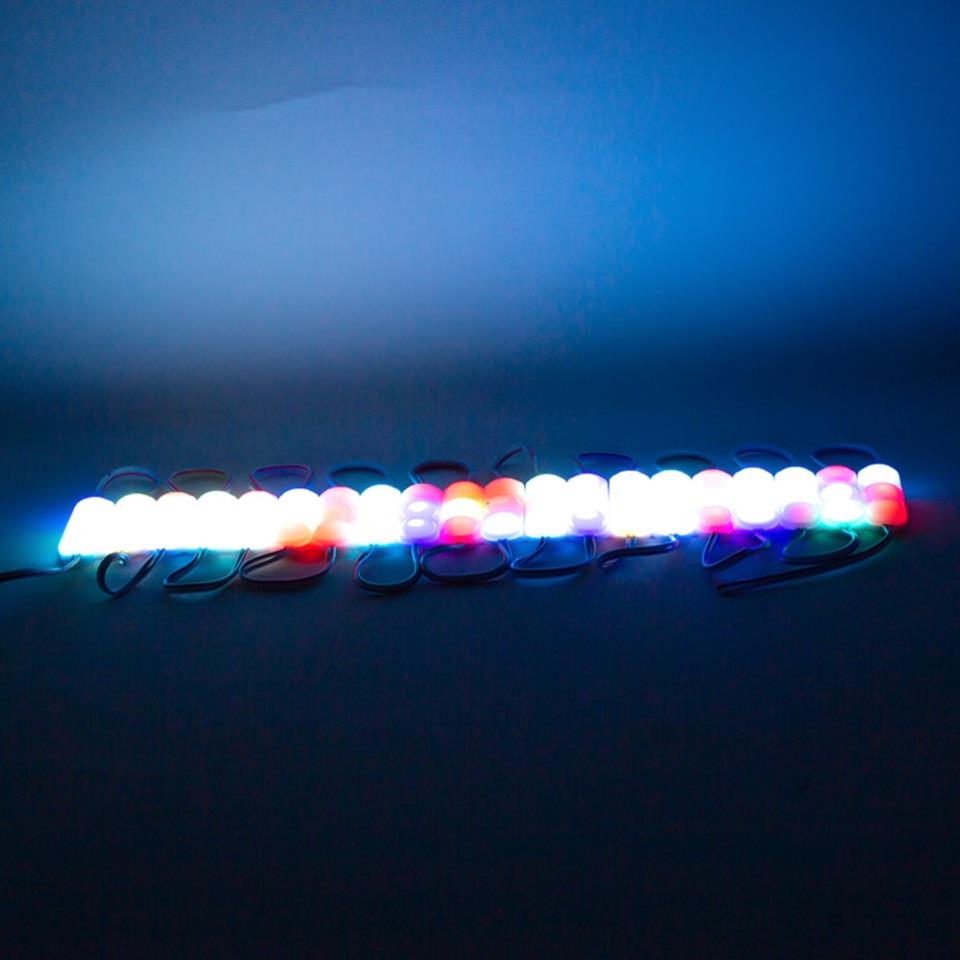 12V PARMAK LAMBA 3-LEDLİ RGB BEYAZ (52*20 MM)