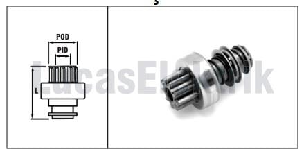 MARŞ DİŞLİSİ 9 DİŞ BOSCH TİPİ EM 
