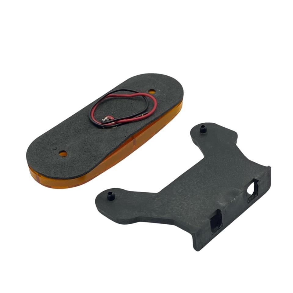 12V YAN SİNYAL LAMBASI DORSE SİDE MARKER SARI YM (9 LEDLİ) (112*40 MM)