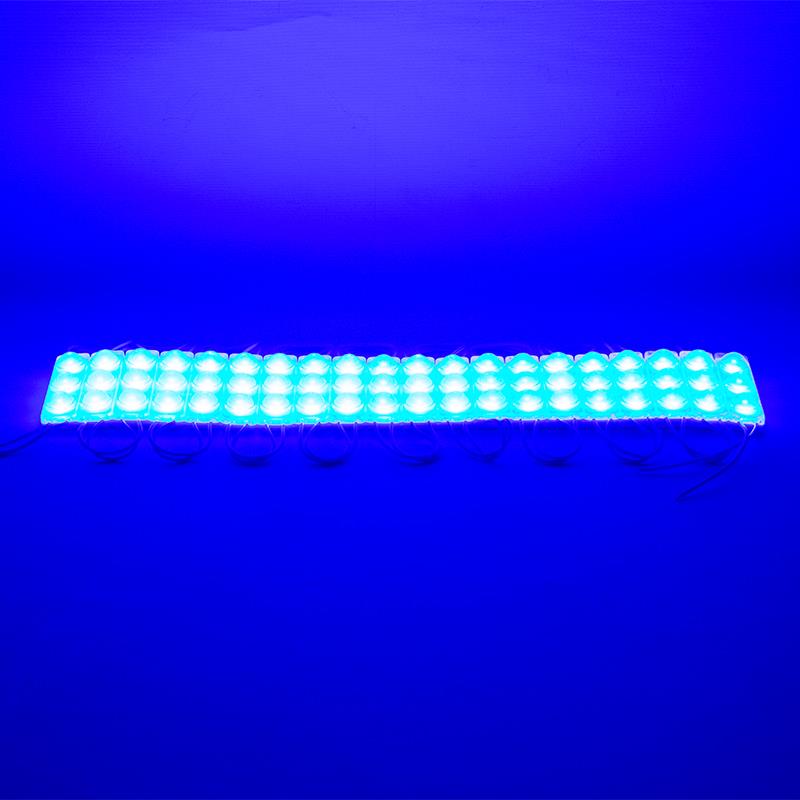 12V PARMAK LAMBA 3-LEDLİ (17*68 MM)  KABLOLU MAVİ