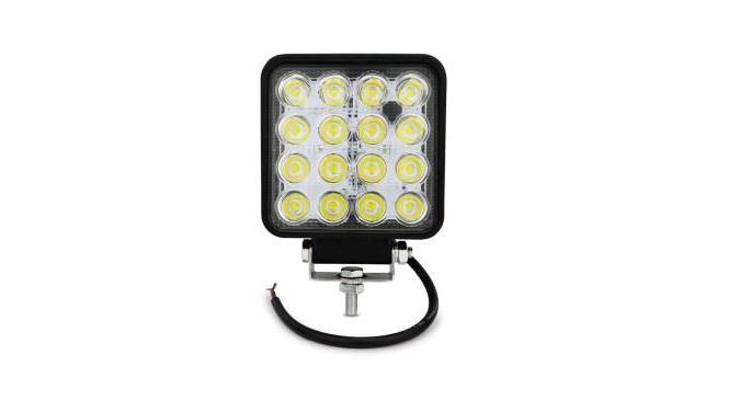 9V-60V ÇALIŞMA LAMBASI KARE (16 X 3W POWER LEDLİ) (106*106 MM)