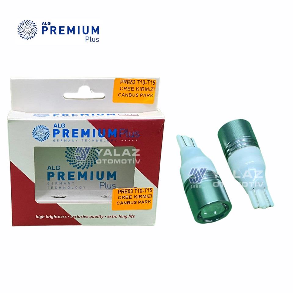 PREMIUM 12V DİPSİZ AMPUL T10 LED KIRMIZI MERCEKLİ (2 AD)