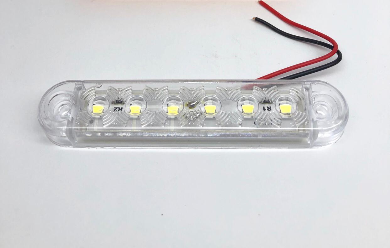 12V-24V PARMAK LAMBA 6-LEDLİ BEYAZ (100*20 MM) 
