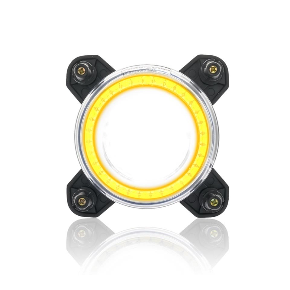 SANEL 12V-24V LED FAR MERCEKLİ (KISA HÜZME) (GÜNDÜZ SÜRÜŞ LEDLİ) (YUVARLAK 90*110 MM) 