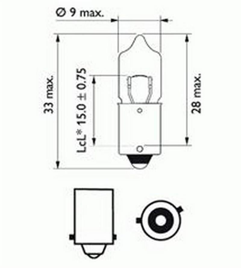 TMT 12V H6 AMPUL 6W 2300K SARI IŞIK (BAX9s)