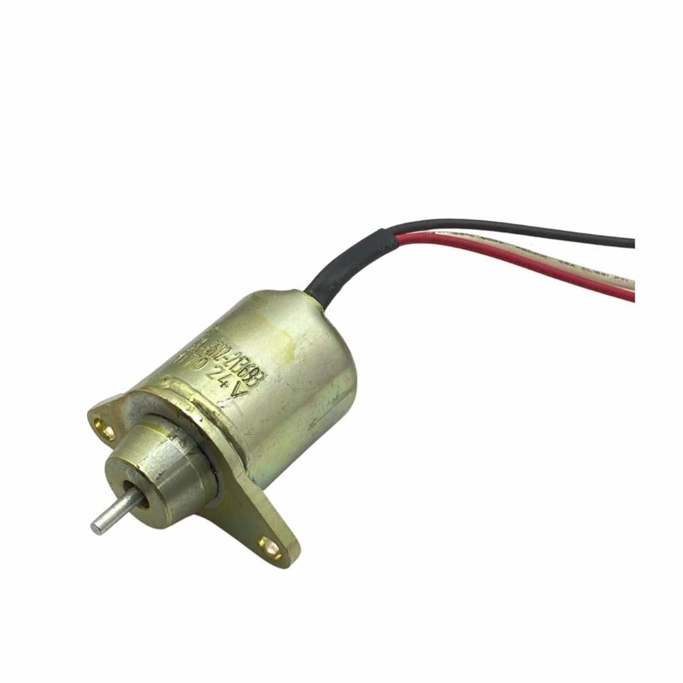 24V STOP SELENOİDİ (KAYIK KULAK) (KÜÇÜK TİP) (DÜZ MİL 12 MM) HYUNDAI