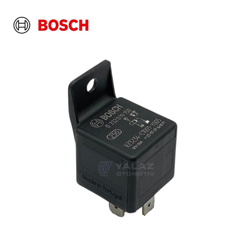 BOSCH 12V RÖLE 5 UÇLU 30 A (TEK PLATİN) (30-85-86-87-87) PORTUGAL