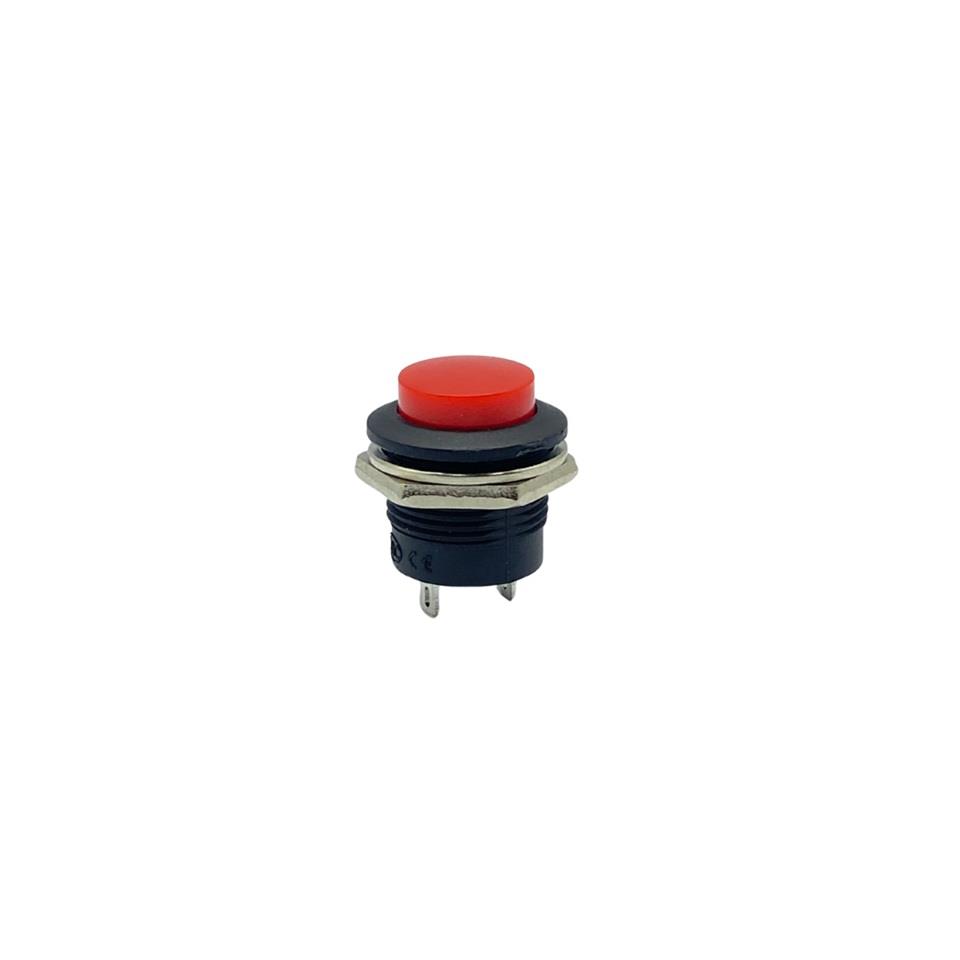 BUTON PLS (2 FİŞLİ) (16 MM) KIRMIZI (R13-507) (3A 250V AC)