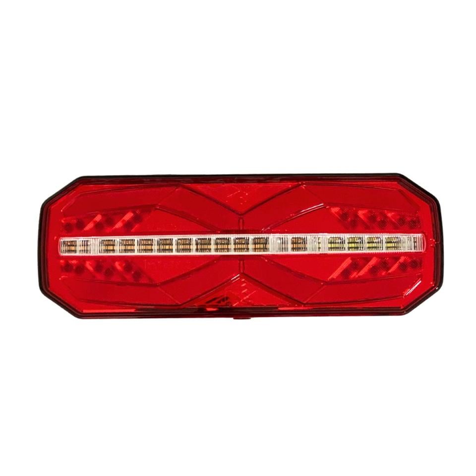ASPOCK 12V-24V STOP LAMBASI (NEON LEDLİ-KAYAR SİNYALLİ) (4 FONKSİYONLU) (365*130*35 MM) E BELGELİ