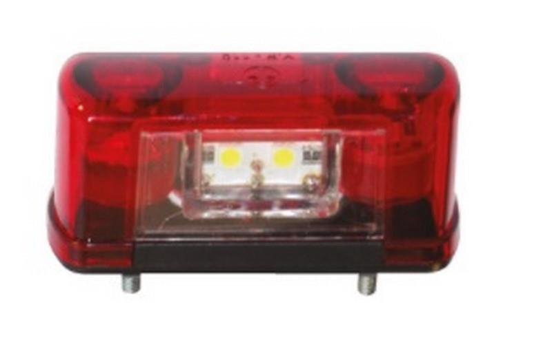 24V PLAKA-POZİSYON LAMBASI 4 LEDLİ (KIRMIZI) (80*30 MM)