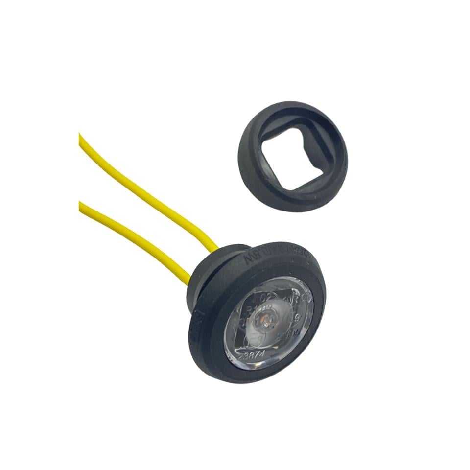 FRISTOM 12V-24V GÖZ-AYNA ALTI-GÜNDÜZ SÜRÜŞ LAMBASI LED SARI (ÇAP:20 MM) E9