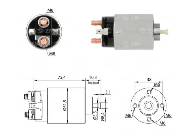 12V MARŞ OTOMATİĞİ MITSUBISHI TİPİ (4 DELİK-SAĞ FİŞLİ) HYUNDAI-KIA-MAZDA-MITSUBISHI