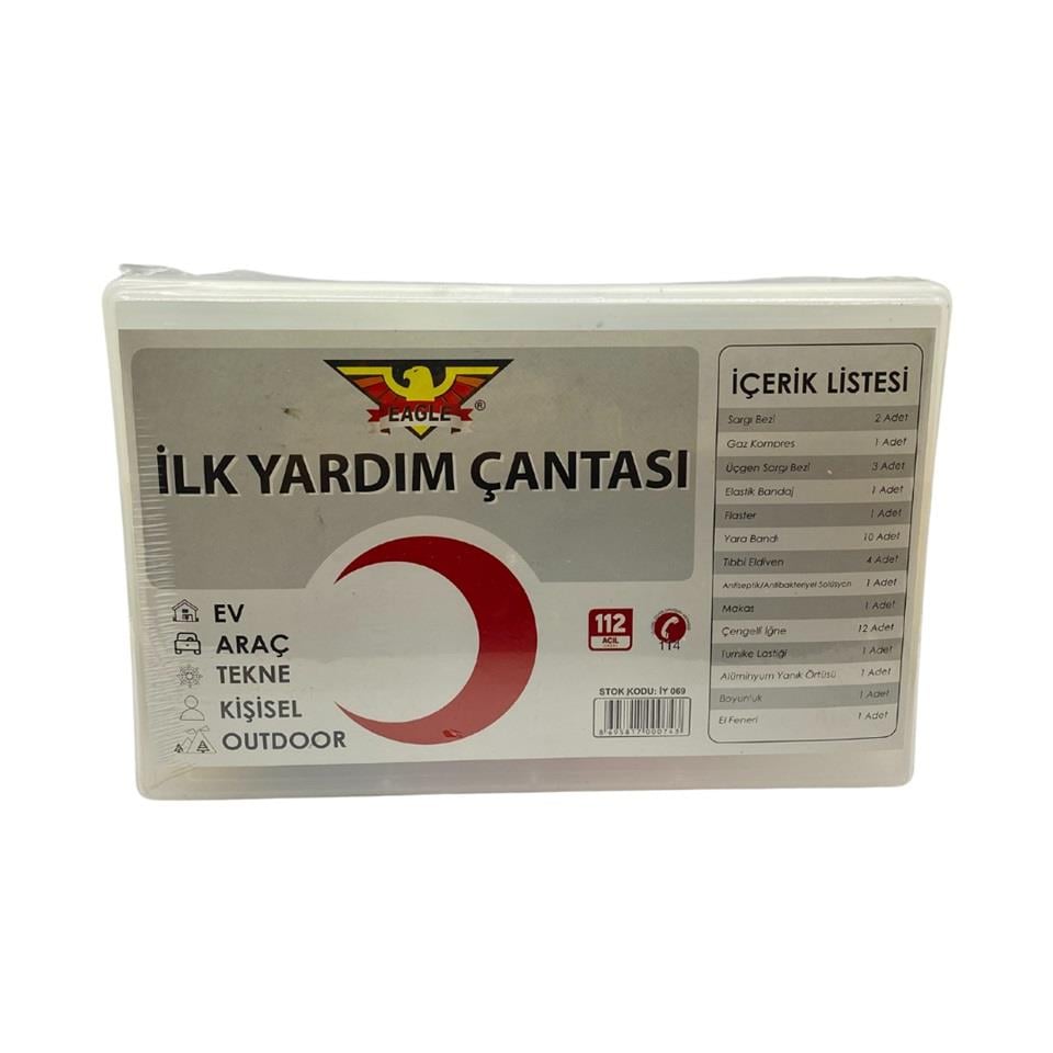 İLK YARDIM SETİ BOYUNLUKLU TCK ONAYLI (PLASTİK ÇANTA)