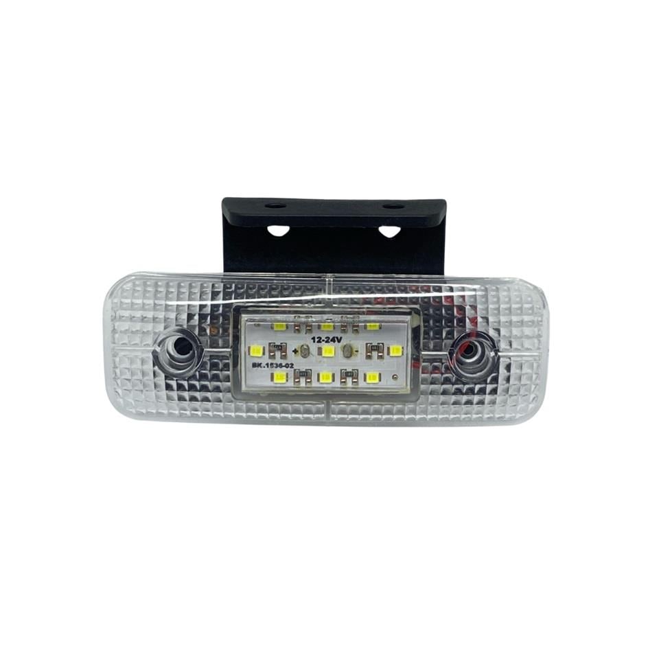 12V-24V YAN PARK LAMBASI DORSE SİDE MARKER BEYAZ YM (9 LEDLİ) (115*39 MM)