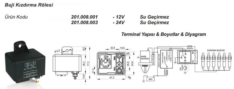 24V KIZDIRMA RÖLESİ UNIVERSAL (1-50 SN) (MARŞ SONRASI 20 SN) (SU GEÇİRMEZ) (+)