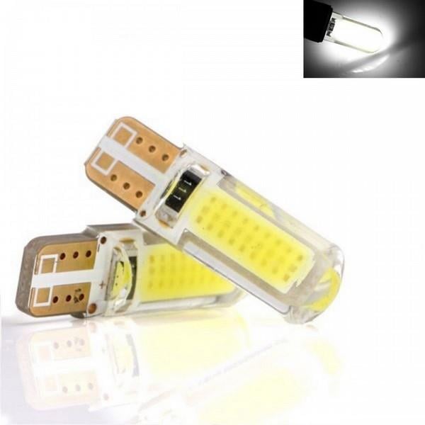 12V COB LED T10 DİPSİZ BEYAZ SİLİKONLU (2 AD)