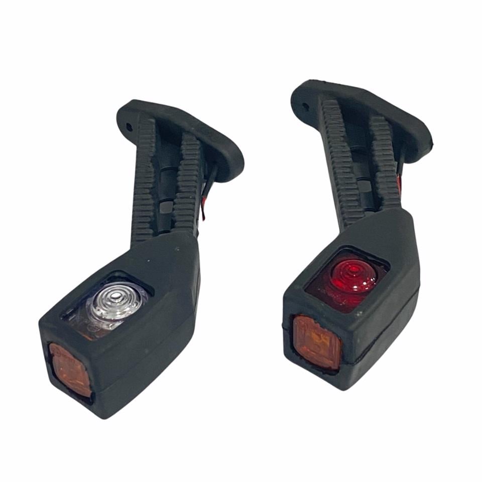 12V-24V DORSE DIŞ İŞARET BOYNUZ TAKOZ LAMBASI UZUN EĞRİ (LEDLİ) SARI-KIRMIZI-BEYAZ (SAĞ-SOL)
