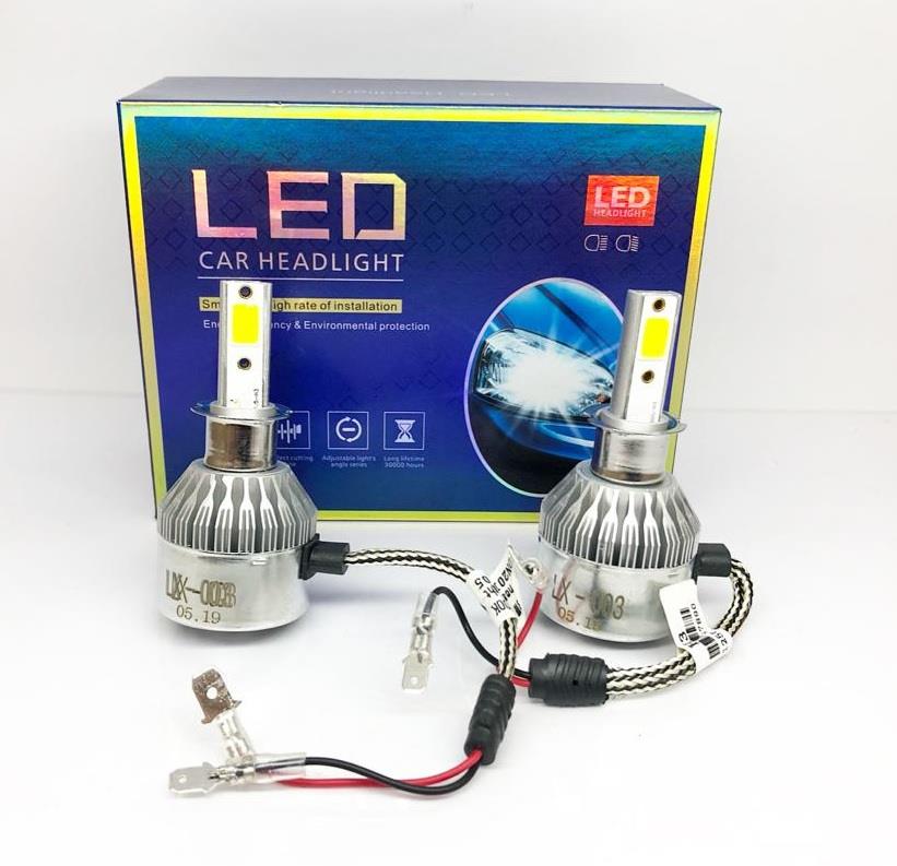 12V H3 COB LED XENON FAR AMPUL SETİ 6000K 6000 LÜMEN
