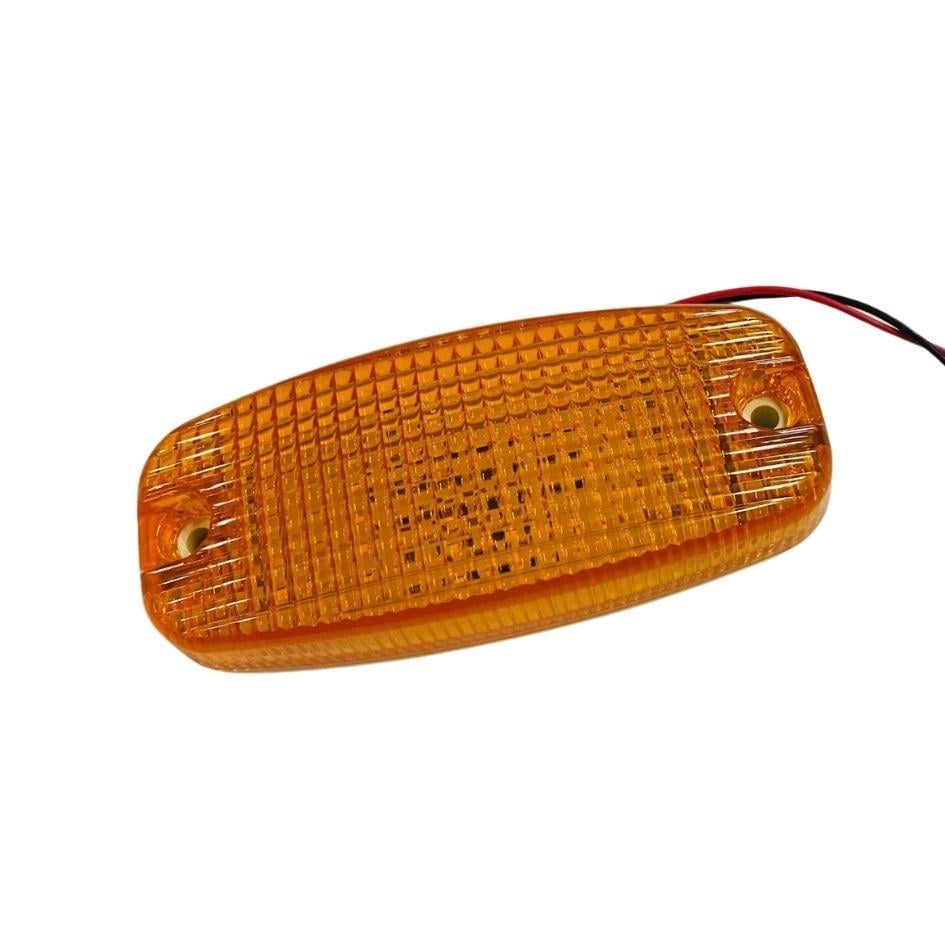 12V-24V İKAZ LAMBASI ÇAKARLI LEDLİ SARI/SARI (120*52 MM)
