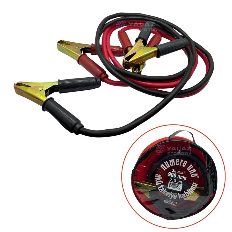 AKÜ TAKVİYE KABLOSU 900 AH 25 MM TAKIM (2.3 MT)