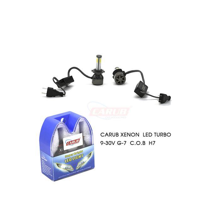 9V-30V H7 LED XENON FAR AMPUL SETİ (4 LEDLİ) 6500K 8000 LÜMEN (COB LED)