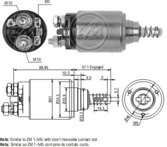 ZM 24V MARŞ OTOMATİĞİ BOSCH TİPİ (SOL TEK ÇIKIŞ) (GÜMÜŞ CIVATA) 010
