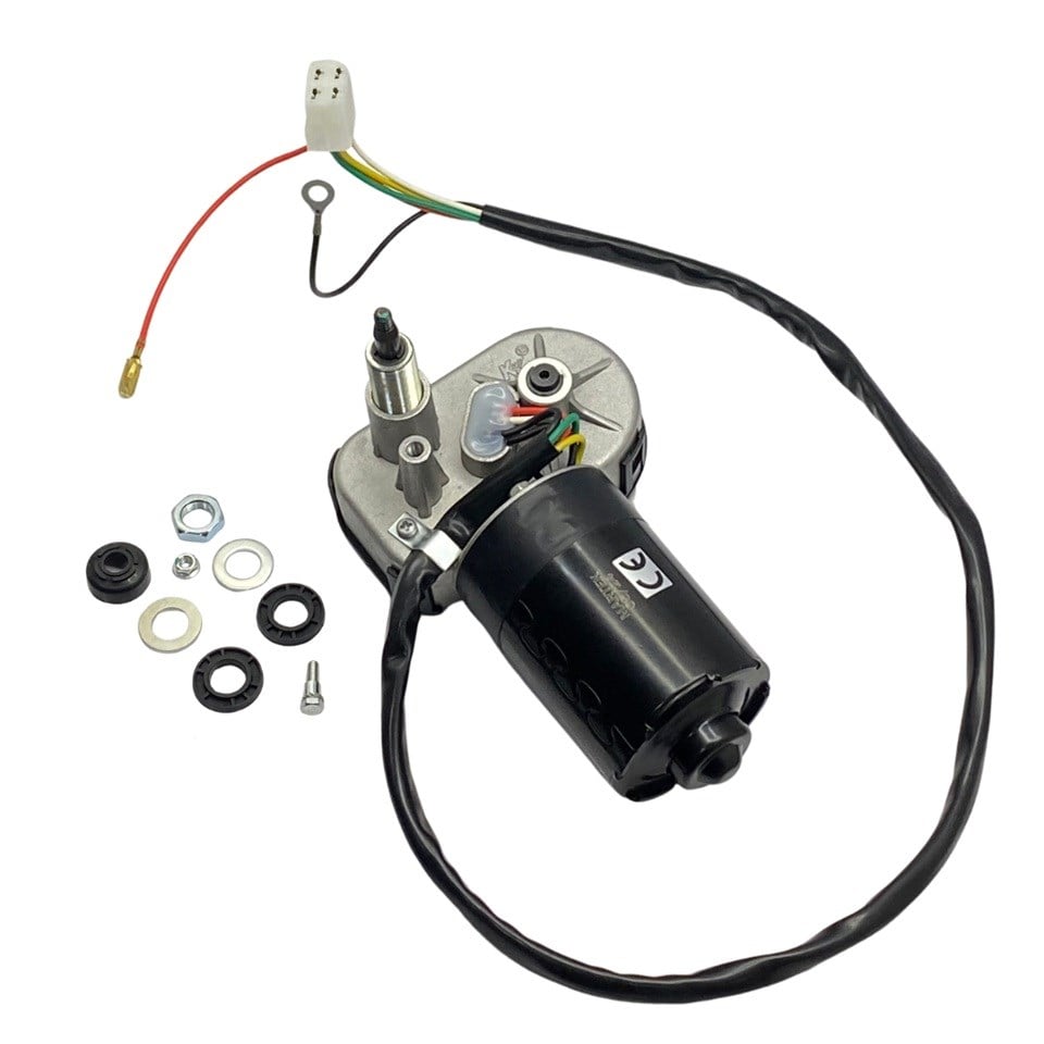 24V SİLECEK MOTORU TEK MİLLİ 90° KABİN